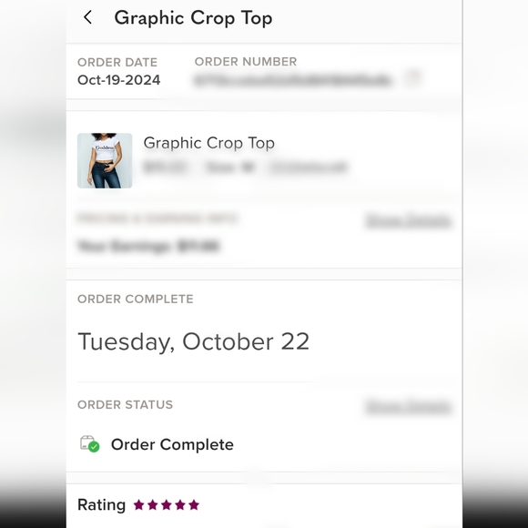 Graphic Crop Top - Picture 2 of 2